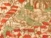 Ausschnitt aus einer Stadtansicht in der „Wetzel-Chronik“, kolorierte Federzeichnung um 1600. Der Marktbrunnen mit der Säule des Prangers scheint hier zumindest angedeutet zu sein (StadtA Schwäb. Hall 4/4 Bl. 2)