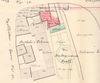 Erweiterung des Hauses 1880: Lageplan. Schön zu sehen ist hier der nach der Zuschüttung des Riedenertorgrabens 1872 angelegte Garten. (Baurechtsamt SHA, Bauakten Bahnhofstraße 12)