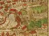 Ausschnitt aus einer Stadtansicht in der „Dötschmann-Chronik“, um 1600, die Schießhütte ist hier im rechten unteren Eck erkennbar (StadtA Schwäb. Hall S09/10, Bl. 3r)