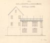 Zeichnung der kocherseitigen Fassade des Neubaus  von 1868 (Baurechtsamt Schwäb. Hall, Bauakten)