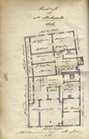 Grundriss des I. Stocks auf einem Teilungsplan der Hausbesitzer Gottlob Ziegler und Friedrich Wiest, 1875 (StadtA SHA  19/1069)