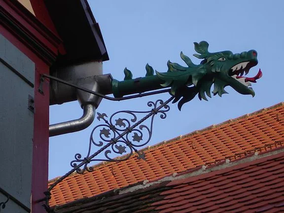 Wasserspeier. Foto von 2007 (StadtA SHA Server Häuserlexikon)