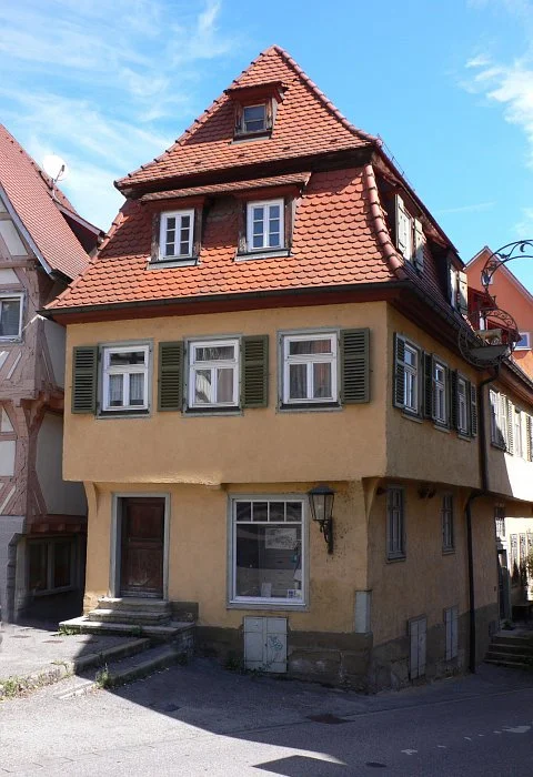 Südwestansicht, Januar 2008. Foto: Dietmar Hencke (StadtA Schwäb. Hall DIG 04971)