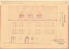 Skizze der Straßenseite zum Einbau von Wohnungen durch die Hospitalstiftung, 1953 (Stadt Schwäb. Hall, Baurechtsamt, Bauakten Hessentaler Straße 9)