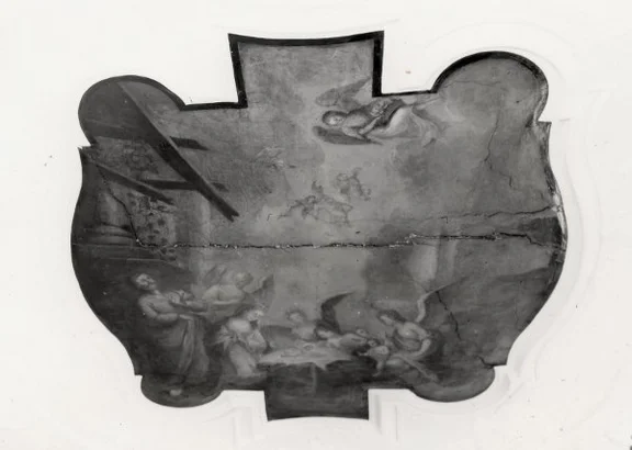 Deckengemälde, 1994. Foto: Atelier Kern, Schwäbisch Hall (StadtA SHA FS 029527)