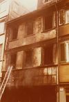 Fassade nach der Löschung des Brands am 12. November 1980. Foto: Freiwillige Feuerwehr Schwäbisch Hall (StadtA SHA Q23/19)