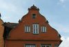 Nördlicher Giebel zum Marktplatz hin, Oktober 2016. Foto: Dietmar Hencke (StadtA Schwäb. Hall DIG 08330)