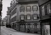 Ansicht aus der Marktstraße, vor dem Einbau der Passage, Februar 1957 (Baurechtsamt Schwäb. Hall, Bauakten)