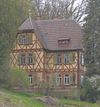 Südansicht, nach der Abholzung der das Haus verdeckenden Bäume für den Bau des Weilertunnels, April 2017 (StadtA Schwäb. Hall DIG 10079)