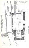 Grundriss der Kapelle St. Jodokus. Aus Eduard Krüger: Die Stadtbefestigung von Schwäbisch Hall, Schwäbisch Hall 1966, S. 95