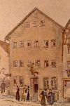 Ausschnitt aus einem Gemälde, wohl vom Anfang des 20. Jahrhunderts (StadtA Schwäb. Hall FS 07929)