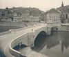 Bild zur Einweihung der wieder aufgebauten Brücke am 18.6.1949 (StadtA Schwäb. Hall  FS 00839a )