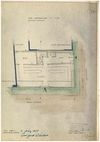 Grundriss des Ladens im Erdgeschoss für den Umbau von 1955, bis dahin bestehender Zustand. Original: Privatbesitz (StadtA Schwäb. Hall DIG 10633)