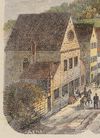 Ausschnitt aus einem kolorierten Holzstich nach Vorlage von Wilhelm Haaf, um 1850 (StadtA Schwäb. Hall S10/1069)