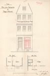 Plan zu einer Vergrößerung des Schaufensters, 1871 (Baurechtsamt Schwäbisch Hall, Bauakten)