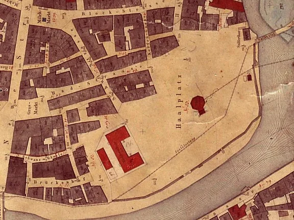Ausschnitt aus einem Stadtplan um 1900 (StadtA Schwäb. Hall 16/109)