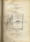 Grundriss des I. Dachstocks im Vorderhaus auf einem Teilungsplan der Hausbesitzer Gottlob Ziegler und Friedrich Wiest, 1875 (StadtA SHA  19/1069)