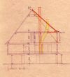 Pläne zum Ausbau des Dachstocks, 1956: Schnittzeichnung (Baurechtsamt Schwäb. Hall)