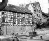 Nach dem Abbruch des Nachbarhauses Gelbinger Gasse 40 (Fotomosaik) (StadtA SHA FS 00361)