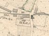 Ausschnitt aus dem Primärkataster von 1827 mit den beiden Armenhäusern, dem Wettbach, der Nikolaikapelle und dem oberen und unteren Friedhof. Letzterer wurde in der Folge einige Jahre als Wiese bzw. Garten genutzt und nach 1870 wieder in einen Friedhof umgewandelt. Das Untere Armenhaus hat die Nr. 218 (StadtA SHA S13/0686).