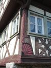 Detail des Fachwerks. Bild aus dem Juni 2007. Foto: Daniel Stihler (StadtA Schwäb. Hall DIG 03952)