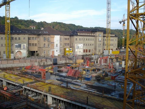 Blick über die Baustelle, Oktober 2009 (StadtA Schwäb. Hall DIG 00513)
