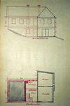 Grund- und Aufriss aus dem Bauantrag von 1892 (StadtA SHA 27/0098)