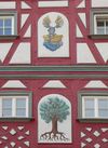 Detail der Fassade, 2007. Foto: Dietmar Hencke (StadtA SHA Server Häuserlexikon)