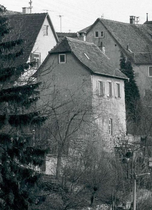 Das Hinterhaus Nr. 63-1 in den 1960er Jahren  (StadtA SHA 05203)
