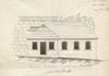 Straßenseitige Fassadenansicht zur Erweiterung des Wachhauses, 1845 (StadtA SHA 21/0456)