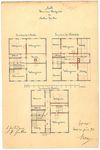Grundrisse des „Parterre“ (Erdgeschosses), I. Stocks und Dachstocks zu einem umfangreichen Umbau des Hauses, 1875 (Stadt Schwäb. Hall, Baurechtsamt, Bauakten)