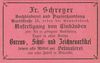 Anzeige der Buchbinderei und Papierhandlung von Friedrich Schreyer von 1901, aus: W. Burkhardt (Bearb.): Adreß- und Geschäfts-Handbuch der Oberamtsstadt Schwäbisch Hall, Schwäbisch Hall 1901, Inseratenanhang, S. 24 (StadtA Schwäb. Hall Bibl. 2947)