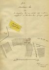 Auf diesem Lageplan von 1851 ist das Lay'sche Haus bereits als abgebrochen eingezeichnet (StadtA Schwäb. Hall 19/1090, S. 136b)