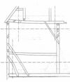 Plan der Balken des Rückgiebels. Plan: Albrecht Bedal (StadtA Schwäb. Hall DIG 00063)