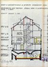 Schnittzeichnung zum Einbau eines Aufzugs, 1975 (Stadt Schwäb. Hall, Baurechtsamt, Bauakten)