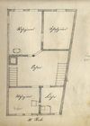 Grundriss des III. Stocks auf einem Teilungsplan der Hausbesitzer Kaspar Weidner und Leonhard Stark,  1875 (StadtA SHA  19/1069, Beil. 12)