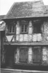 Zustand des Hauses vor der Sanierung mit freigelegtem Fachwerk, 1988. Foto: Albrecht Bedal (StadtA Schwäb. Hall Server Häuserlexikon)