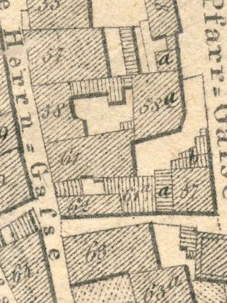 Ausschnitt aus dem Primärkataster von 1827 (Nr. 62). Foto: Stadtarchiv (StadtA Schwäb. Hall S13/0583)