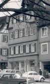 Ausschnitt aus einer Gesamtansicht des Spitalbachs (Fotomosaik) von 1962 (Baurechtsamt Schwäbisch Hall, Bauakte Am Spitalbach 11)