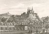 Vignette zu einer Stadtansicht um 1850, hinter dem Schützenhaus Unterlimpurg und die Comburg. Lithografie von Wilhelm Haaf nach Aufnahme von F. Bonhöffer (StadtA Schwäb. Hall S10/712)