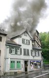 Brand des Hauses am 17. Mai 2007. Foto: Ufuk Arslan / Zeitungsverlag Schwäbisch Hall (Haller Tagblatt, Archiv)