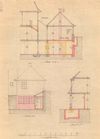 Schnitte und Außenansichten zum Umbau des Hinterhauses, 1924 (StadtA SHA 27/0015)