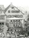 Nationalsozialistische Maifeier am 1. Mai 1934 auf dem Marktplatz (StadtA SHA AL-0040)