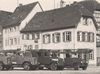 Bild von 1948, im Vordergrund Fahrzeuge der Schwäbisch Haller Feuerwehr. Fotograf unbekannt (StadtA Schwäb. Hall R71/0116)