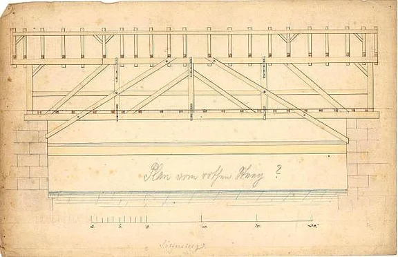 Plan des Sulferstegs, vermutlich aus der 1. Hälfte des 19. Jahrhunderts (StadtA Schwäb. Hall 21/1829)