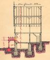 Schnittzeichnung zum Anbau einer Veranda, 1899 (Baurechtsamt SHA, Bauakten)