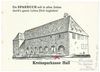 Undatierte Werbepostkarte der Sparkasse mit Zeichnung des geplanten Neubaus von Dr. Eduard Krüger, dem Architekten. Das rote Kreuz markiert den Fundort spätkeltischer Keramikreste und organischer Funde. Undat., ca. 1938/39 (StadtA Schwäb. Hall HV NL 05/25).