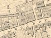 Ausschnitt aus dem Primärkataster  von 1827. Das mit der Nummer 749 bezeichnete Gebäude ist in der Bildmitte zu erkennen (StadtA Schwäb. Hall S13/0453)