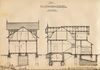 Schnittzeichnungen aus den Bauplänen von Stadtbaumeister Christoph Kolb, 1887. Sie zeigen u.a. den kleinen Gewölbekeller für die „Lehrerin“ und die Abortgrube (StadtA SHA H02/4469)
