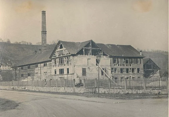 Abbruch der Salinengebäude, 1931. Fotograf unbekannt (StadtA Schwäb. Hall AL-0029)